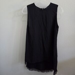 THEORY Black Sleeveless Blouse